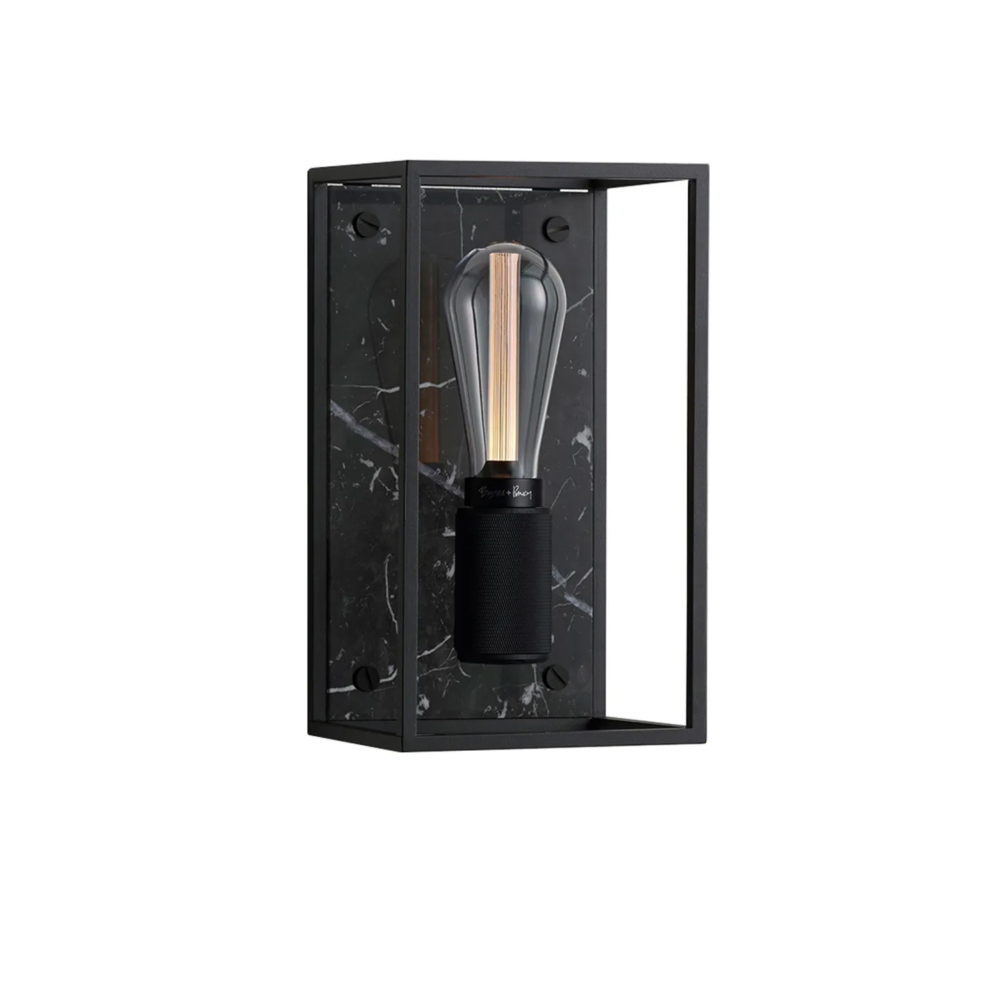 Buster + Punch - Caged Wall 1.0 Medium - Satin Black Marble - Vägglampor - Massimo Buster Minale - Svart - Metall/Sten
