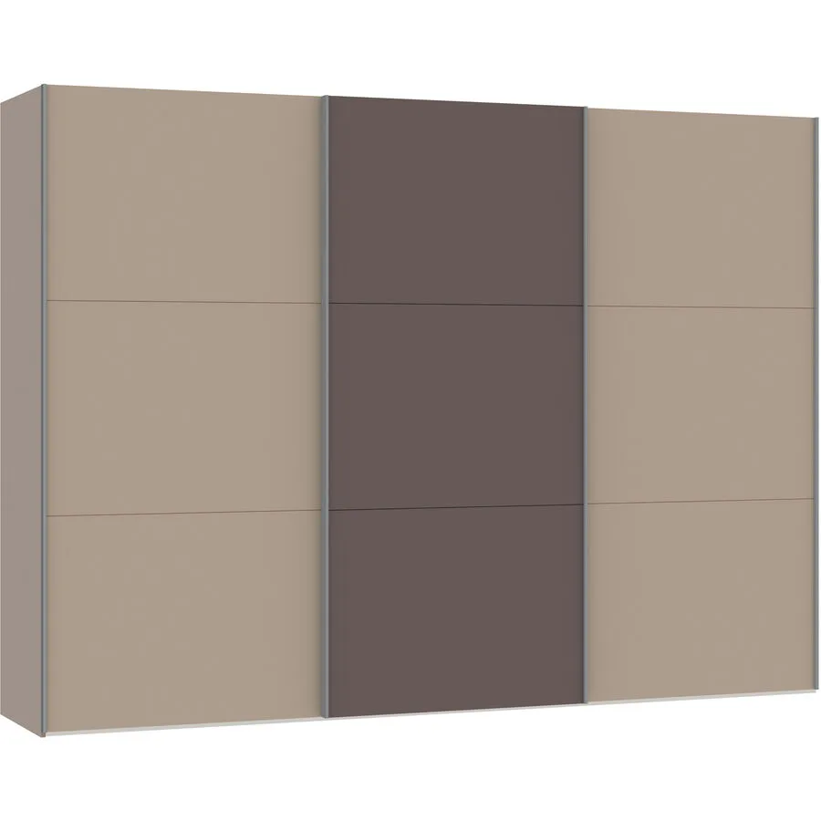 Kleiderschrank Arena Schwebetüren nougat Holzwerkstoff B 303 cm - Schweizer Möbelhersteller