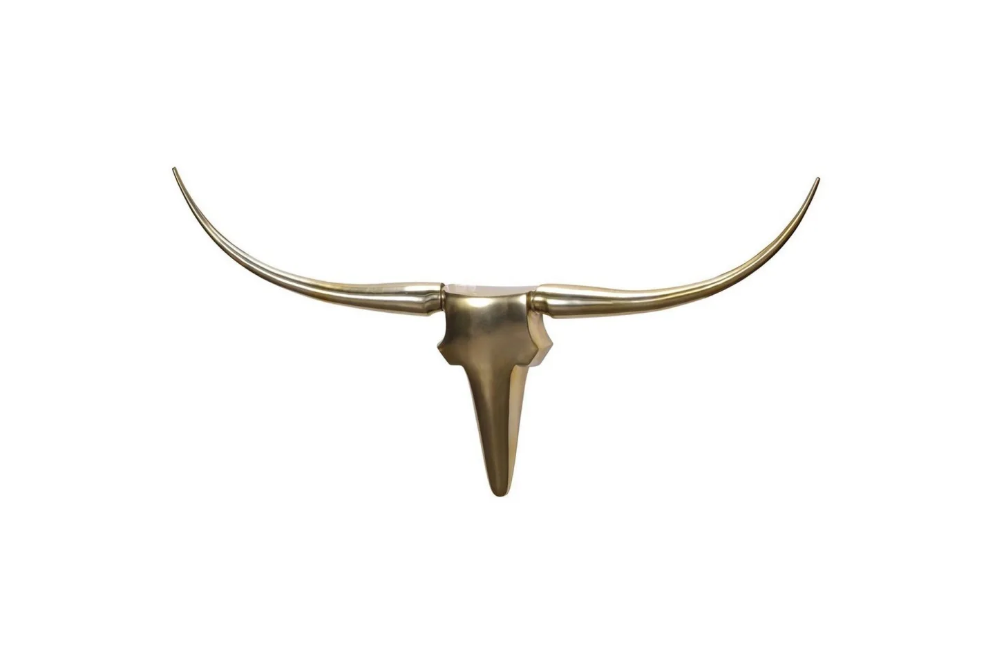 Väggdekoration Wohnling Tjur Handpolerad Aluminium Industriell Guld, 125 cm - Guld, 125 cm