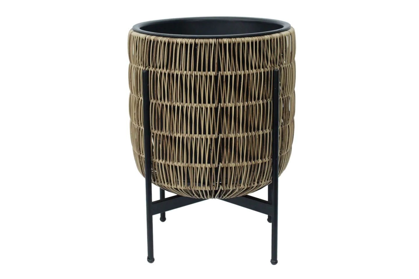 Wicker Blomkruka på stativ 38x38xH49 cm Ljusbrun -