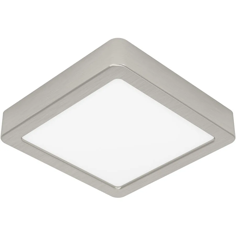 Eglo Deckenlampe Fueva 5 Grau Stahl 16 cm 2.8 cm - Farbe: Nickel matt - LED - Lichtfarbe: Warmweiss - LED Energiesparlampen