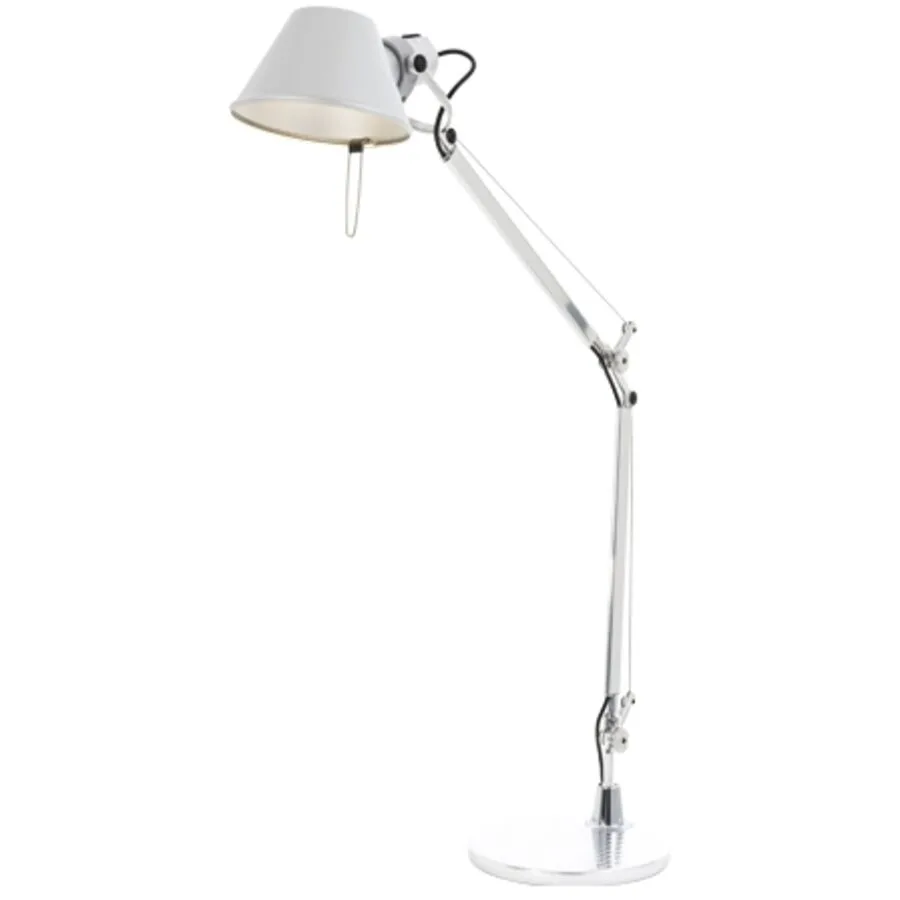 Designer-Tischlampe Artemide Tolomeo Mini silber H 54 cm - Material: Aluminium - LED - Lichtfarbe: Warmweiss - LED Energiesparlampen