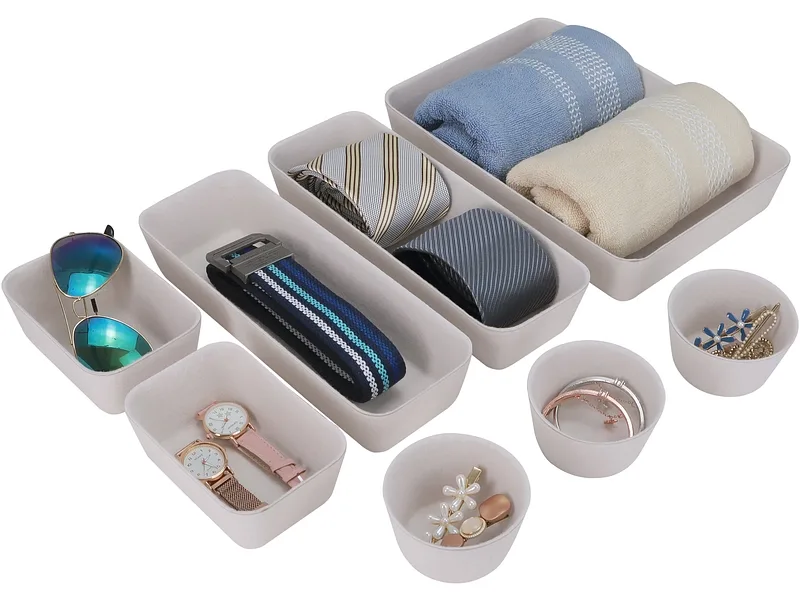 Set Aufbewahrungsboxen JANEL beige 27.5x20x5cm