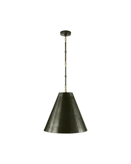 Goodman Hanging Light Bronze & Antique Brass/Bronze Shade M