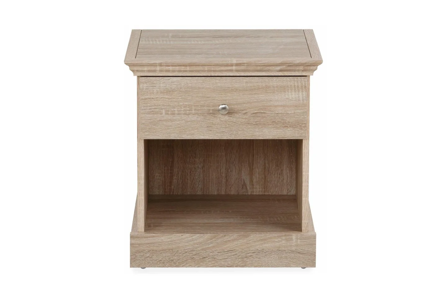 Dareia Sängbord 45 cm med Förvaring Låda + Hylla - Brun
