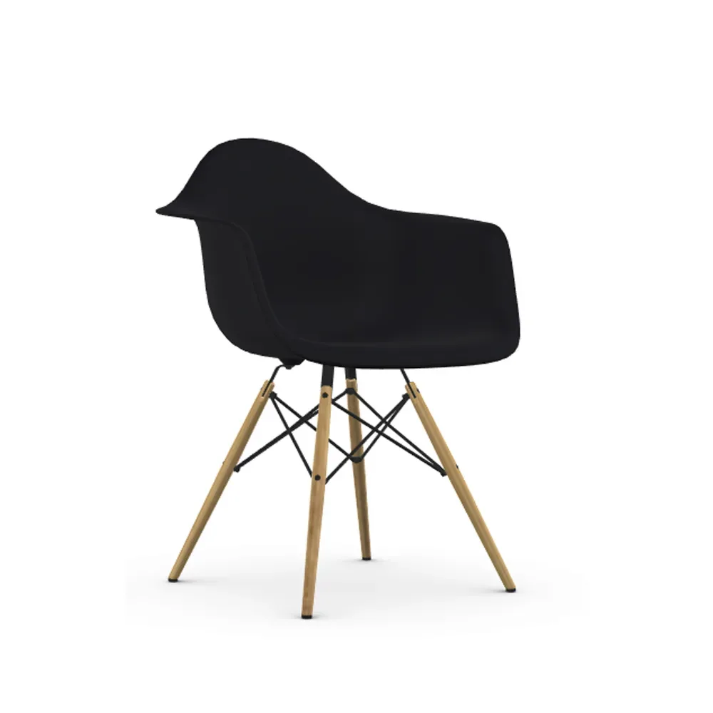 Vitra Eames Plastic Armchair RE DAW stol 12 deep black-golden maple