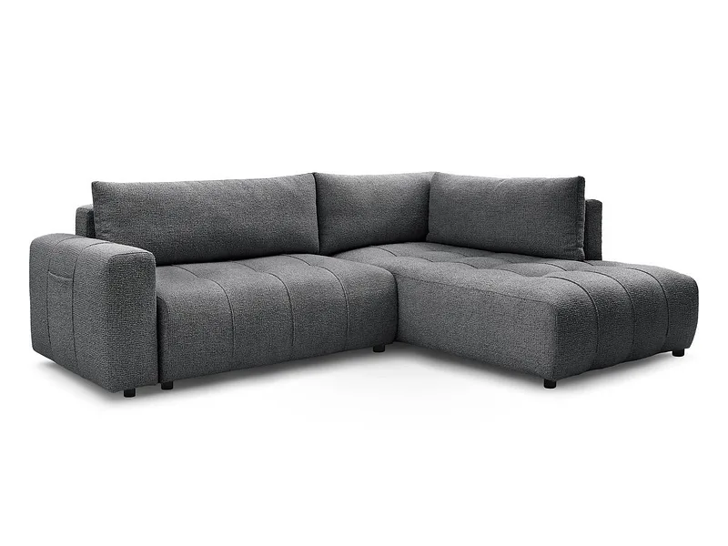 Ecksofa BOBOCHIC ARSENE Stoff chiniert dunkelgrau