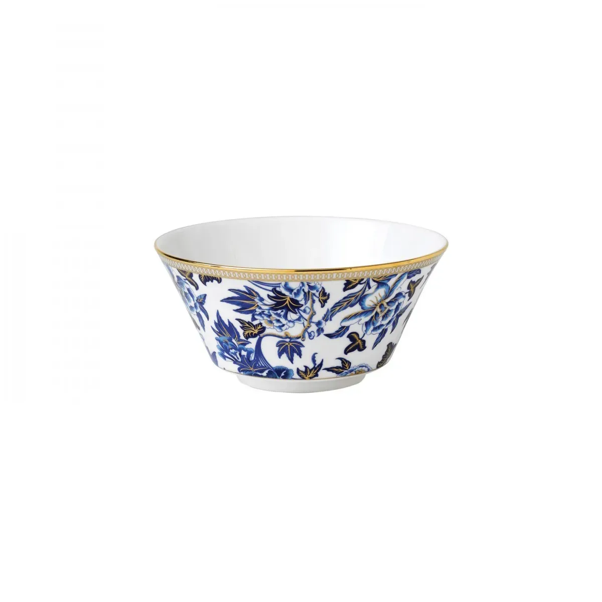 Wedgwood Hibiscus Schale Weiß-blau