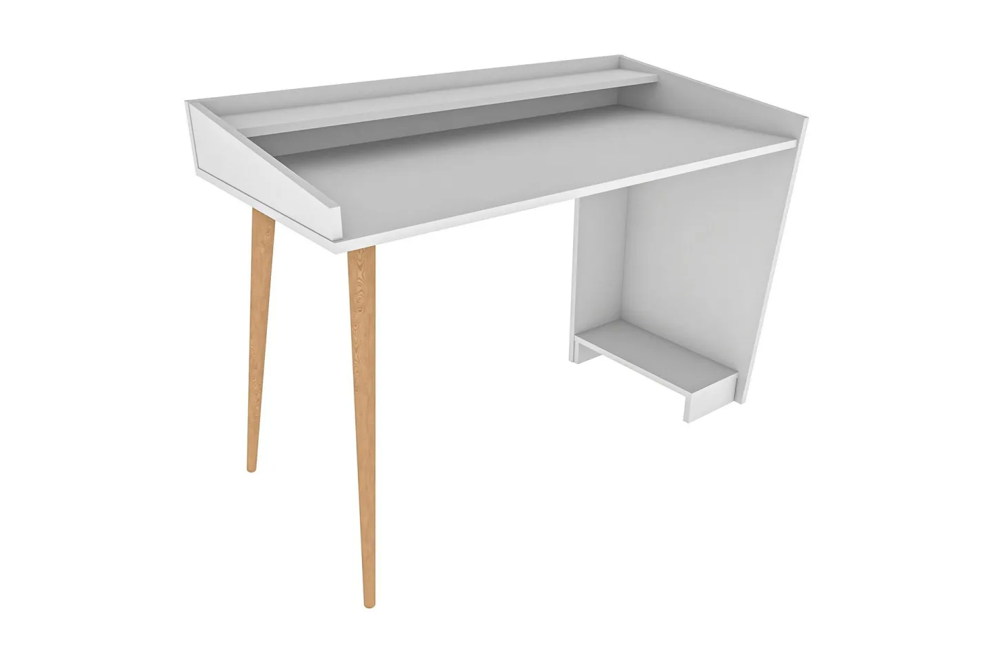 Andifli Skrivbord 59x88,3x121,8 cm med förvaring - Vit