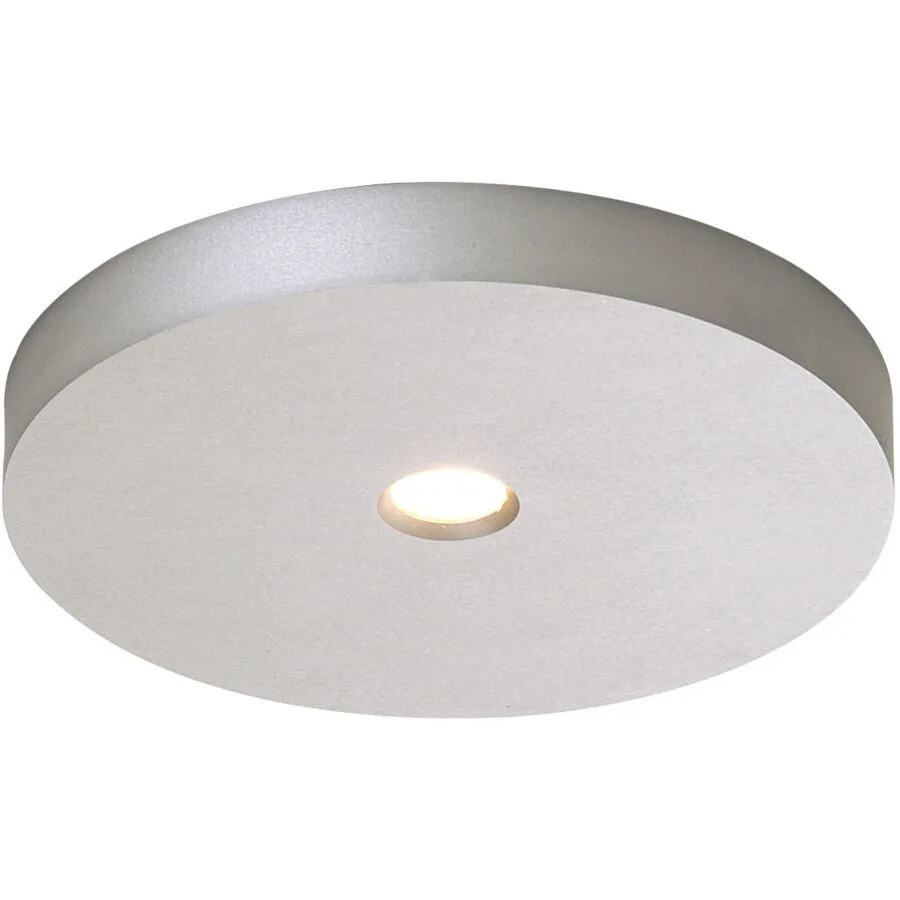 Bopp Deckenlampe Close Silber Aluminium 12 cm 1.5 cm - Farbe: Aluminium eloxiert - LED - Lichtfarbe: Extra warmweiss - Deckenlampe- LED