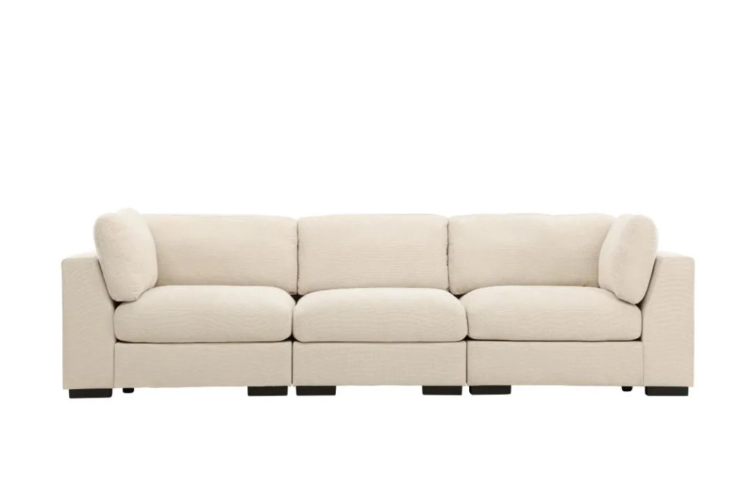 Salerno Sofa 3-Sitzer beige.