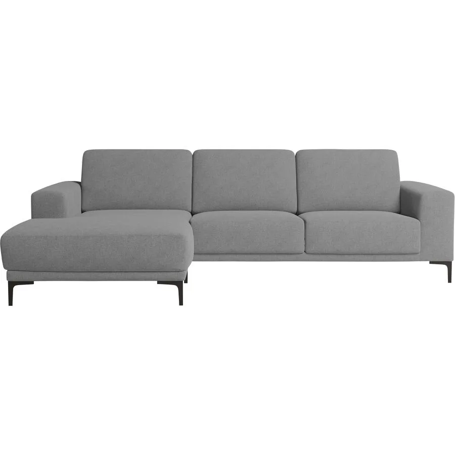 Ecksofa Bivio Links Polyester/Polypropylen grau B 280 T 152 cm