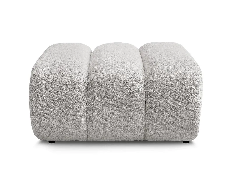 Hocker BOBOCHIC TALIA 80x80x42cm boucle-stoff hellgrau