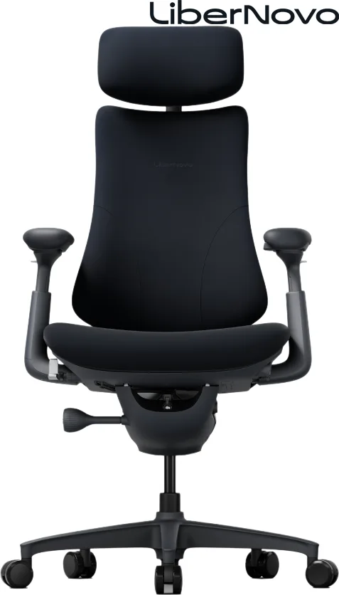 Ergonomischer Bürostuhl LIBERNOVO OMNI DYNAMIC Stoff schwarz