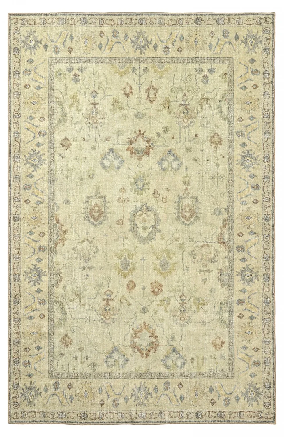 Flatvevd teppe - Linaar (krem) (Størrelse: 150 x 230 cm)