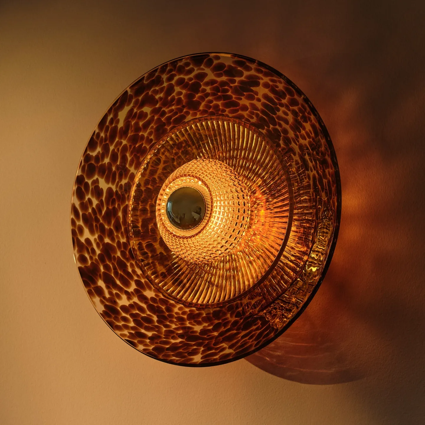 Disco Rama Wandleuchte, braun, Glas, E27 - Design By Us - Wohnzimmer - Einflammig