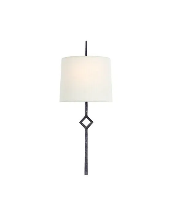 Cranston Sconce Black/Linen S