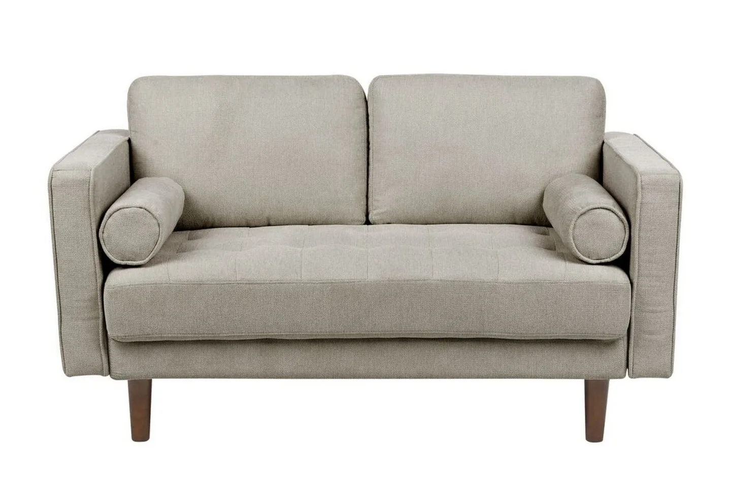 Babur Soffa 2-sits - Taupe/Mörkt trä