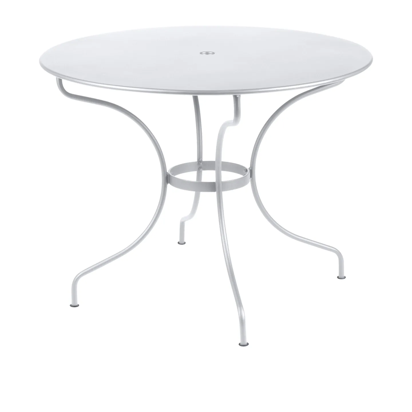 Fermob - Opéra Table Ø 96 cm, Cotton White - Matbord utomhus - Studio Fermob - Vit - Metall