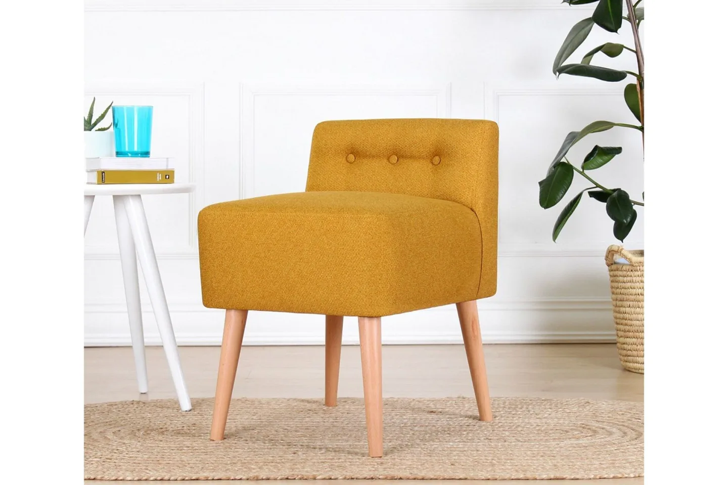 Anaro Sittpuff 43 cm Rektangulär - Gul