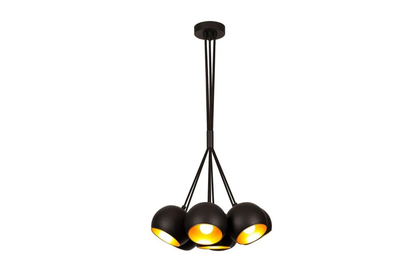 Taklampa Kelorn Svart / Rany - Guld/Svart