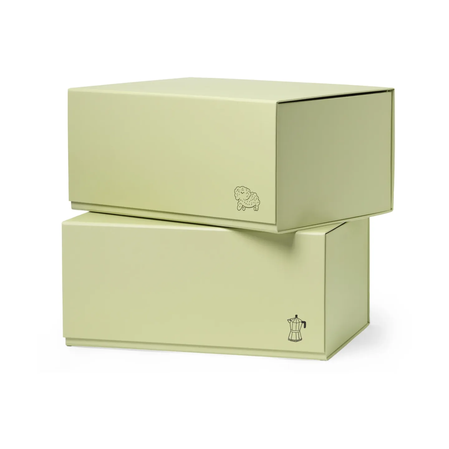 TÔNN furniture Pac box förvaringsbox TÔNN x MAJASBOK Elderflower green, 2-pack
