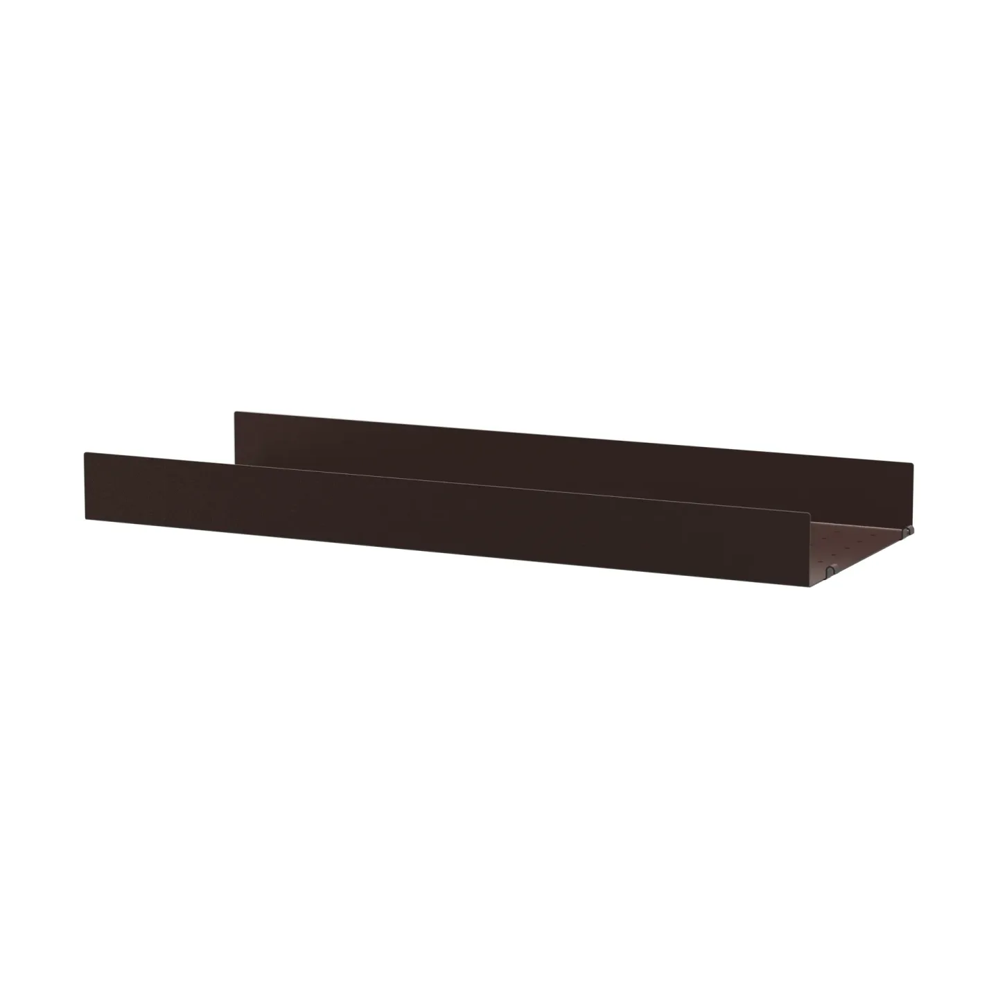 String String Regalboden Metall Dunkelbraun, 78x30 cm, hoher Rand