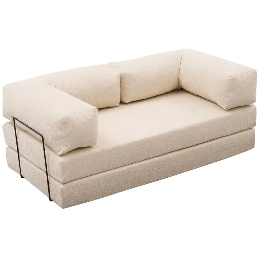 Bettsofa Foldbar Cream Polyester B 190 T 95 cm