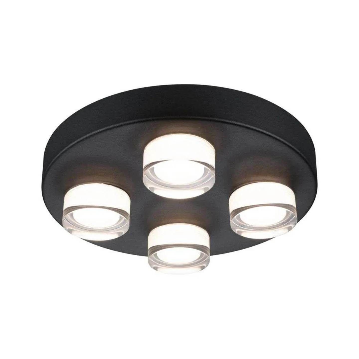Kame 4 vägglampa/taklampa IP44 svart - Paulmann - Badrum - Metall