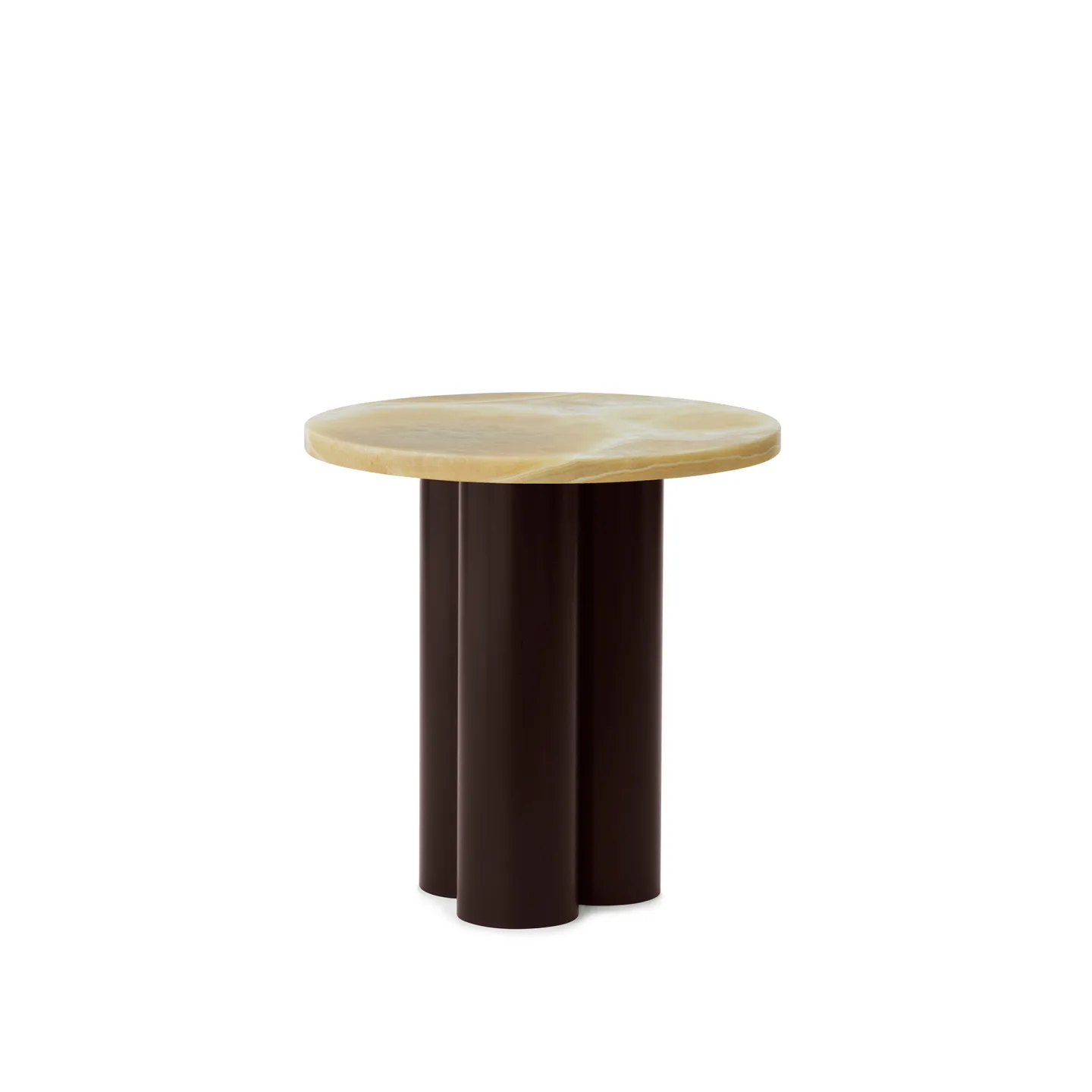Normann Copenhagen - Dit Table Brown - Honey Onyx - Sidobord - Mönstrad,Brun - Metall/Sten