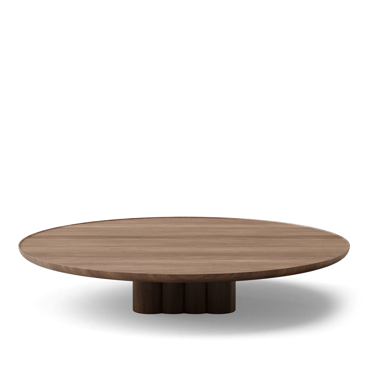 Dk3 - Plush Coffee Table Round Ø130 x H29 cm Walnut - oil - Soffbord - Jacob Plejdrup - Brun