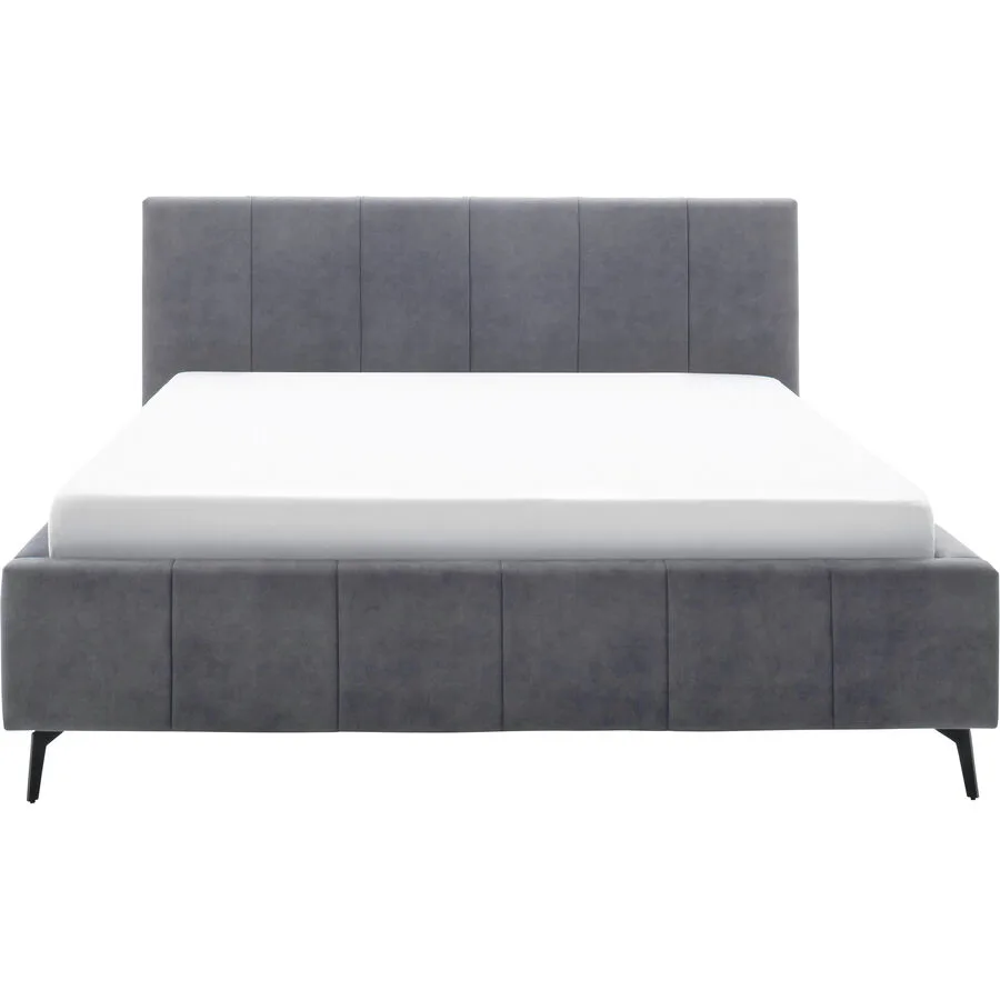 Bett Luzza Anthrazit Polyester 160 x 200 cm