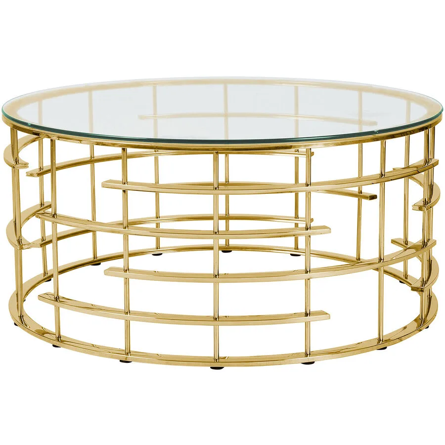 Salontisch Andaime Gold Metall 90 cm