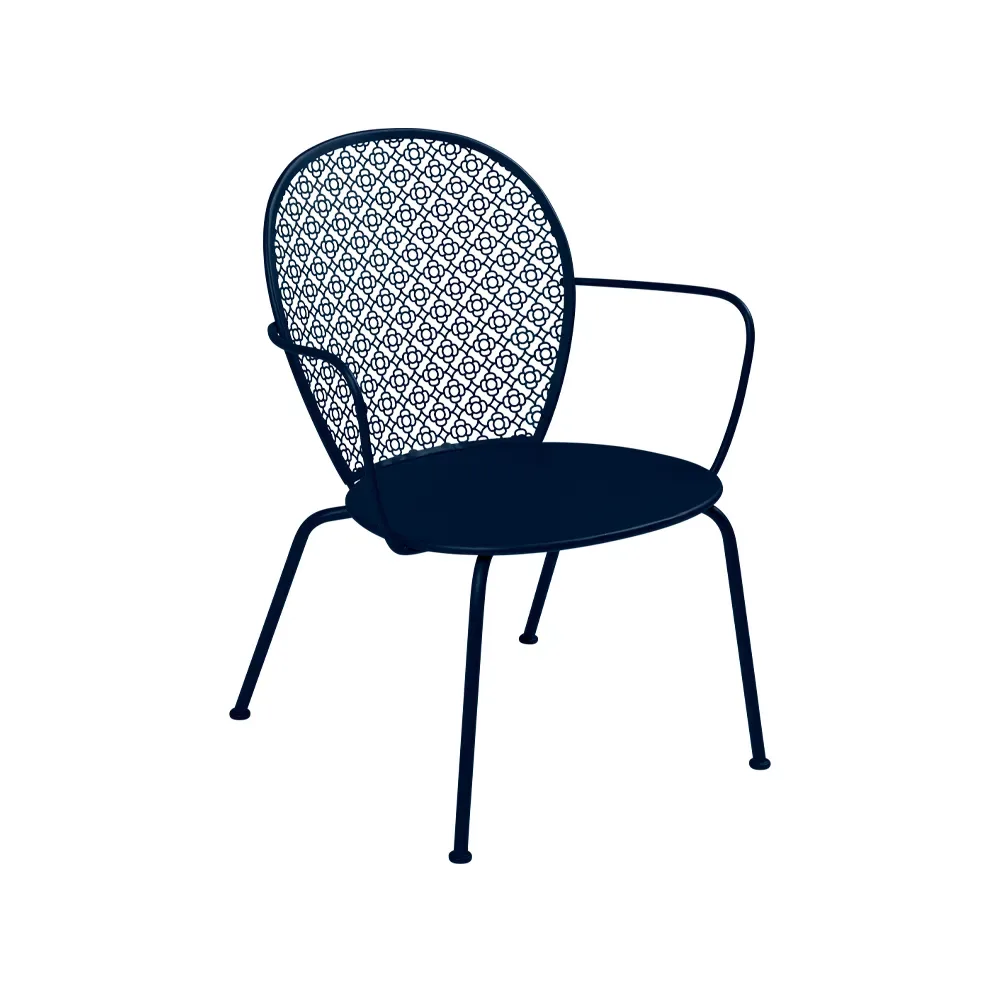 Fermob Lorette karmstol låg Deep blue (blå)
