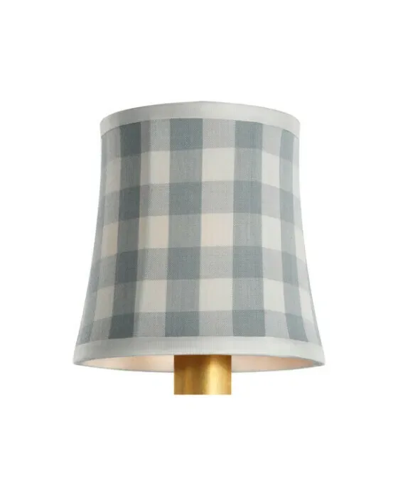 Schumacher 5" Sky Elton Check Soft Empire Shade
