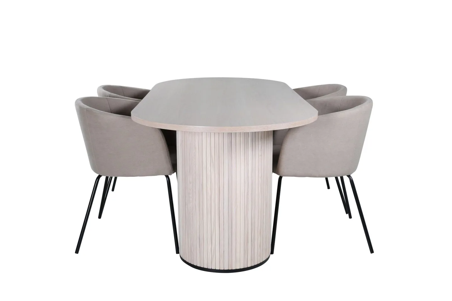 Bianca Matgrupp 200 cm Oval med 4 Berit stolar - Beige