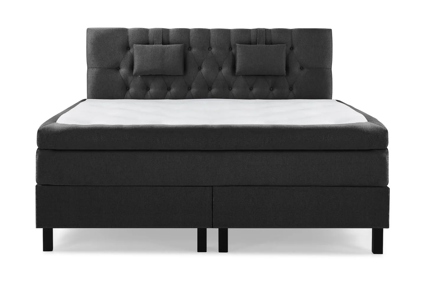 Lucky Komplett Sängpaket 180x200 Polyeter Diamant - Svart / Grå