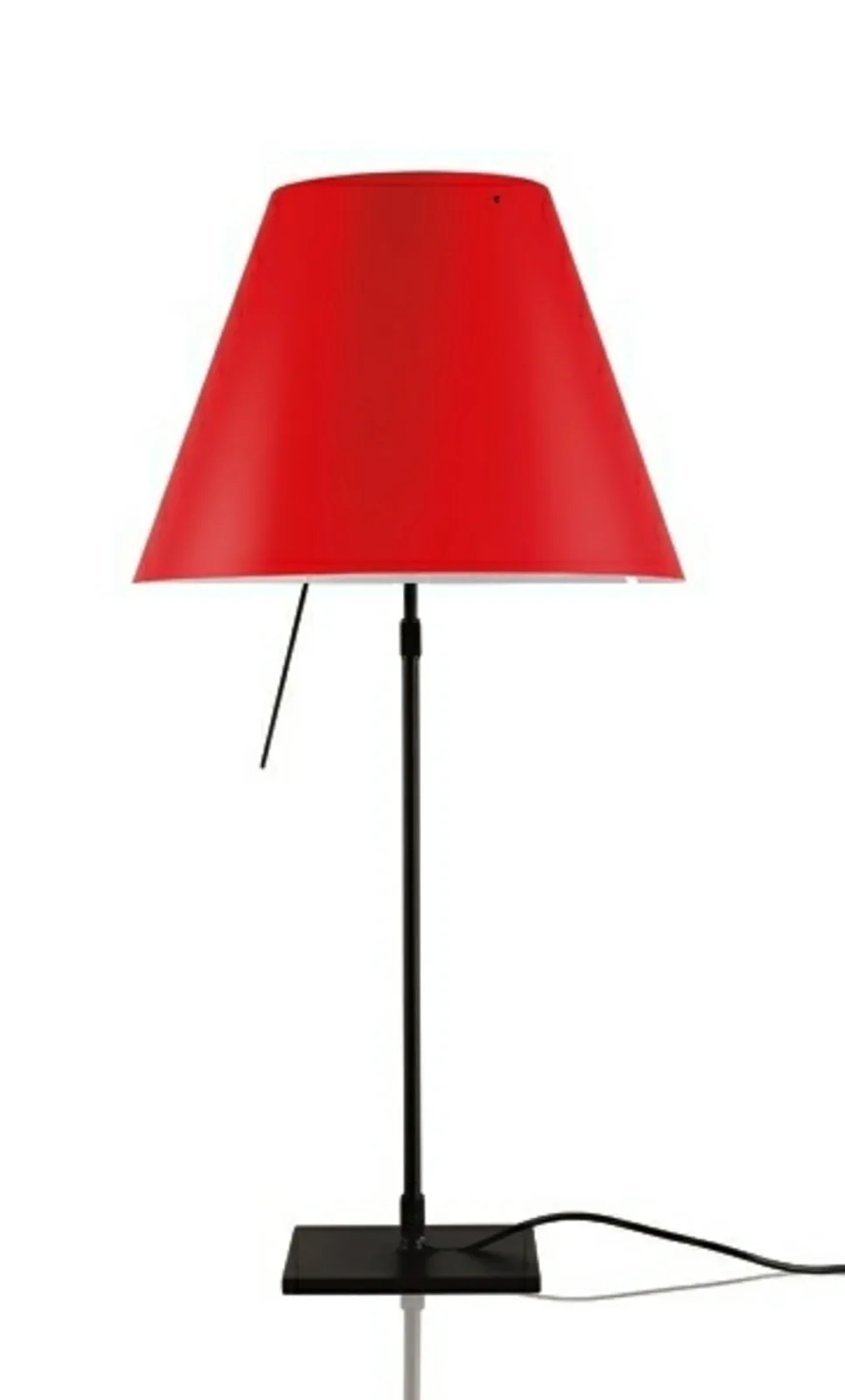 Costanza bordlampe, svart/rød, dimbar - Luceplan - Stue - Aluminium