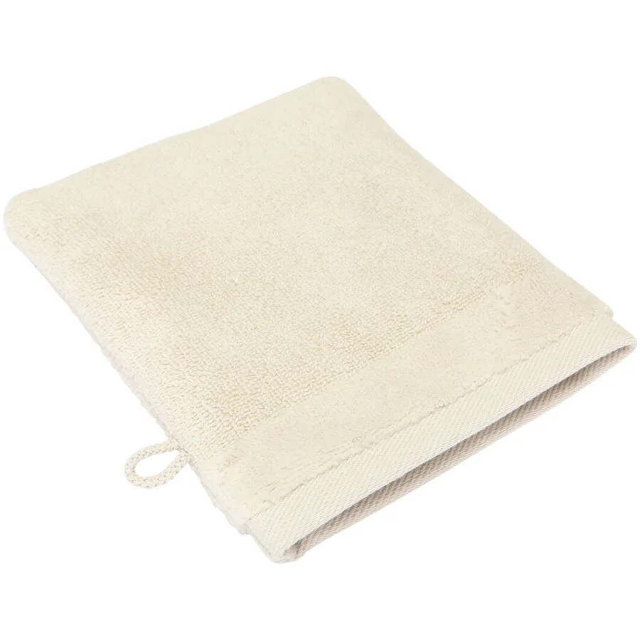 Living Home Waschhandschuh Softfeel Beige Baumwolle 21 cm 15 cm