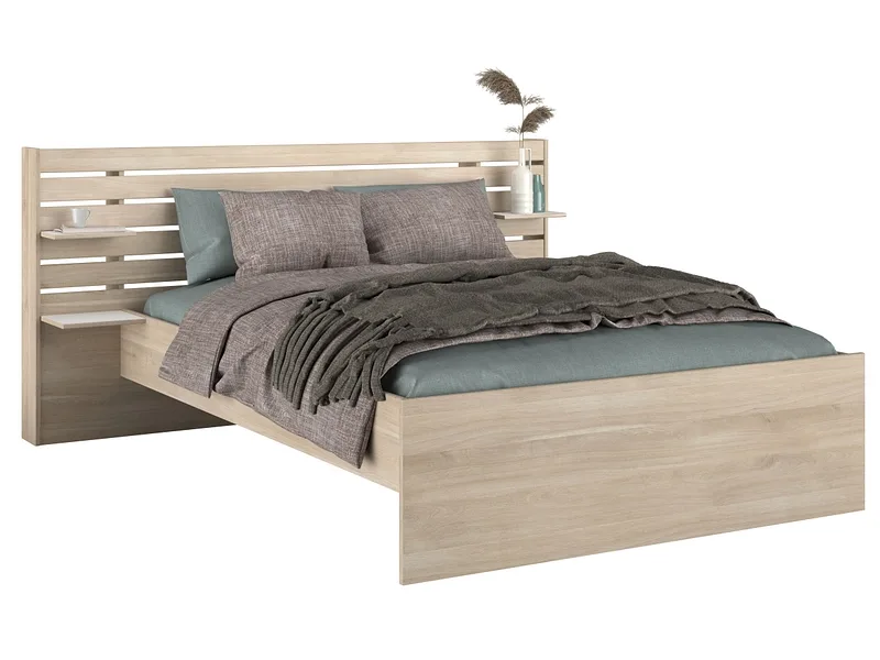 Bett ESCALE 140x200cm spanplatte eiche