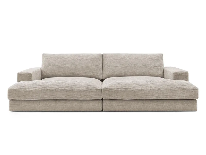 Sofa BOBOCHIC LEONARD Stoff mit Textur beige