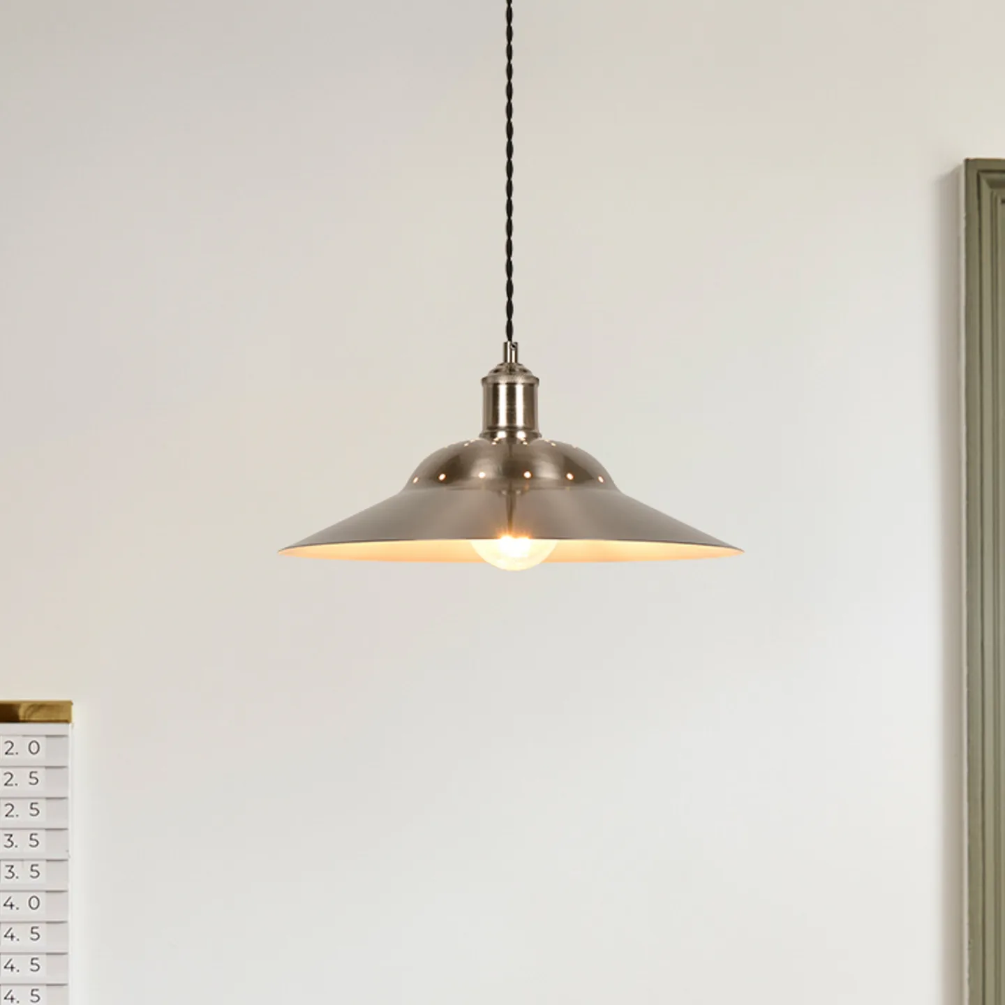 Louise Hängeleuchte aluminiumfarben Ø 38 cm - Corep SAS - Wohnzimmer - Metall - Mit Schirm