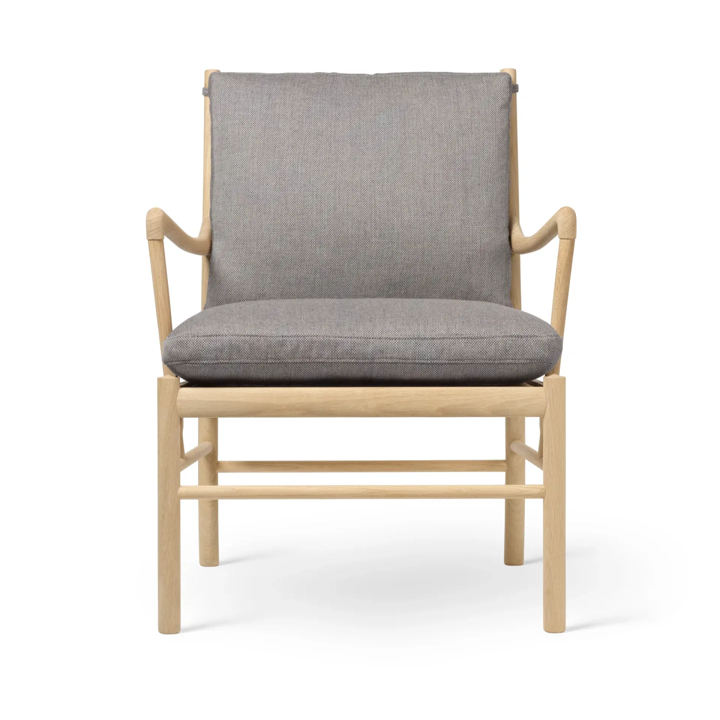 Carl Hansen & Søn OW149 Colonial chair fåtölj Re-wool 0158-såpad ek