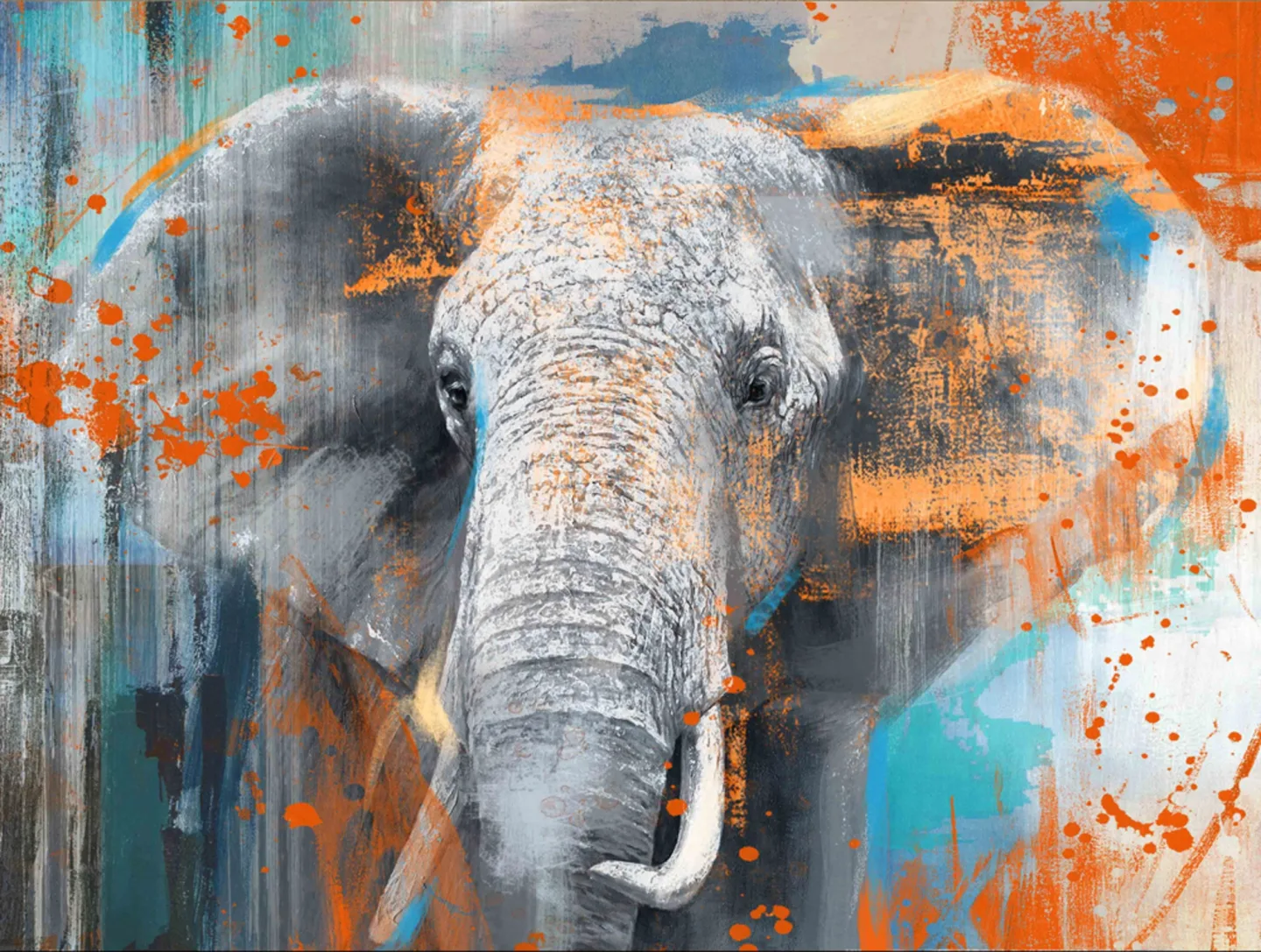 image LAND Gemälde Popart "Elefant" | Schubiger Möbel