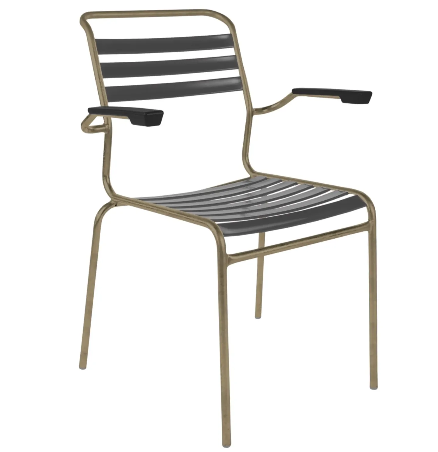 Schaffner Lättli-Stuhl Säntis mit Armlehnen Grau | Schubiger Möbel