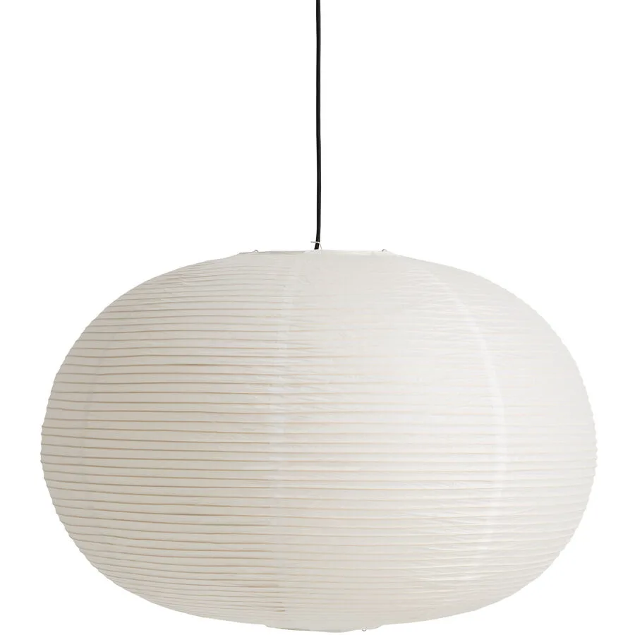 Designer-Pendellampe HAY Paper Shade Ellipse D 48 cm - Farbe: weiss - Material: Papier