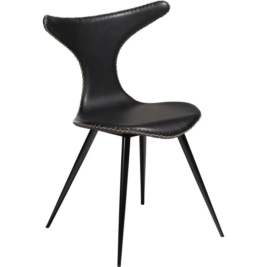 DAN-FORM Stuhl 2er-Set Dolphin black Kunstleder
