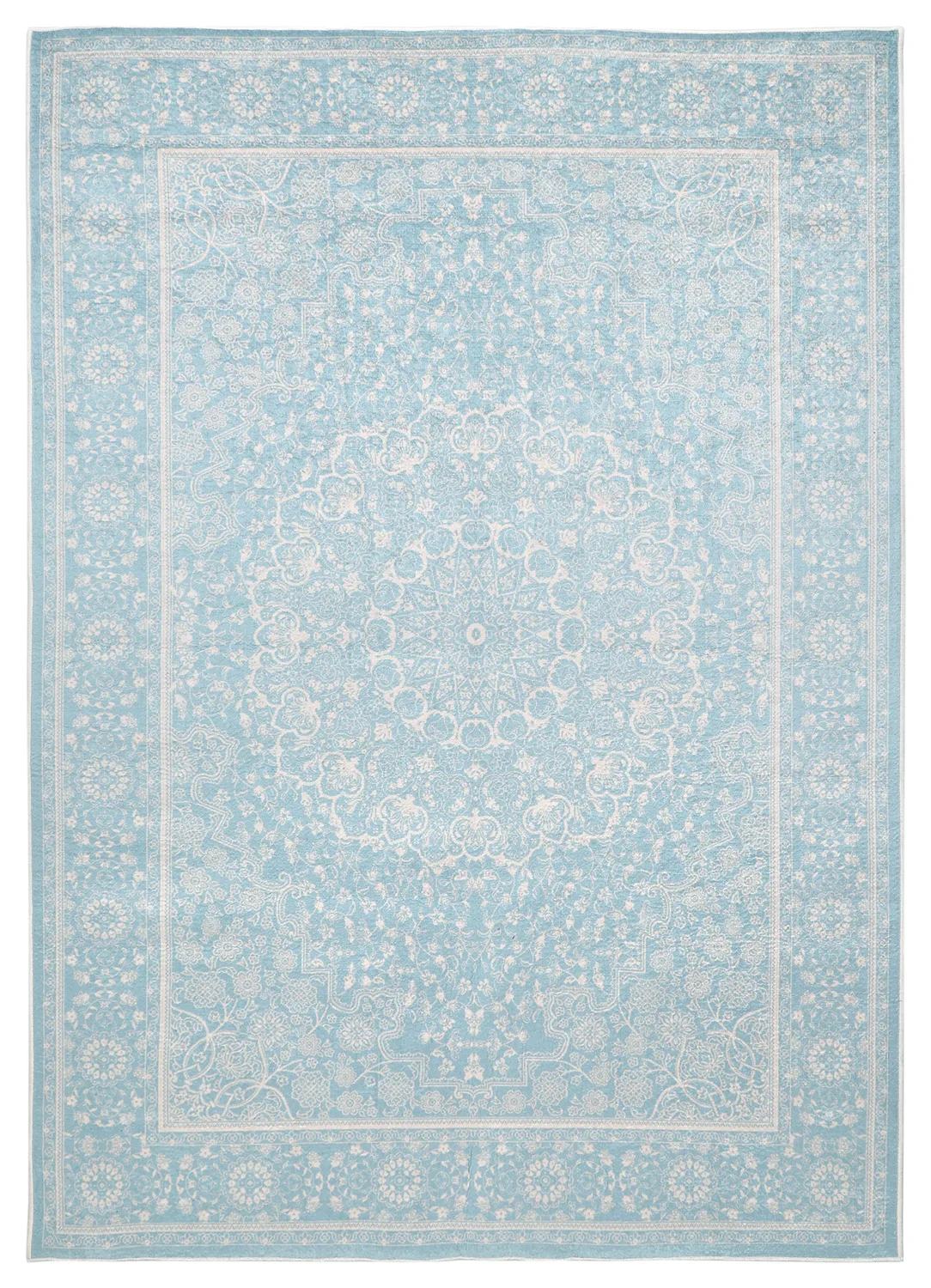 Wilton-teppe - Vivian (blå) (Størrelse: 160 x 230 cm)