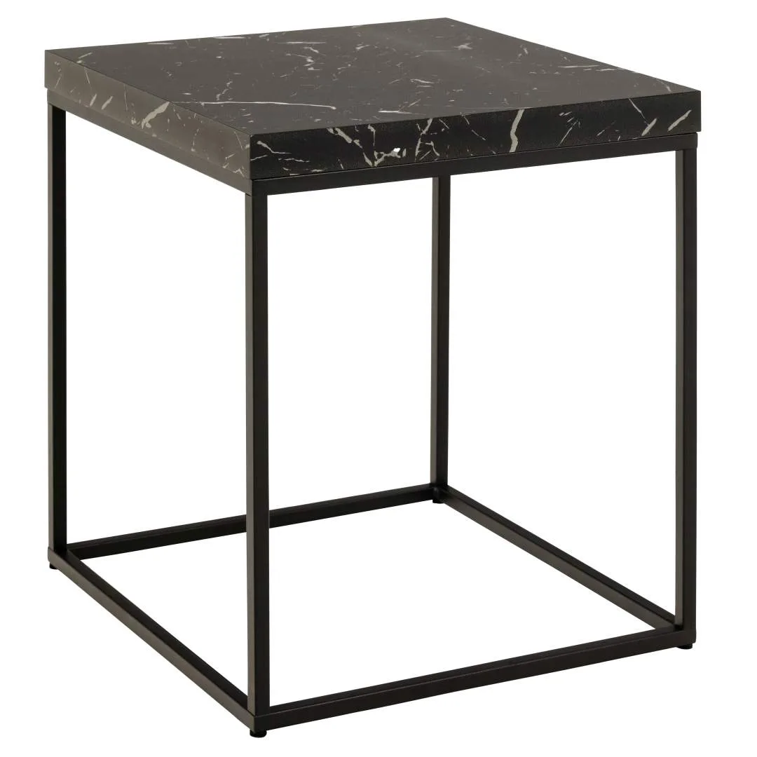 Barossa Couchtisch 40cm Marmor Dekor schwarz.