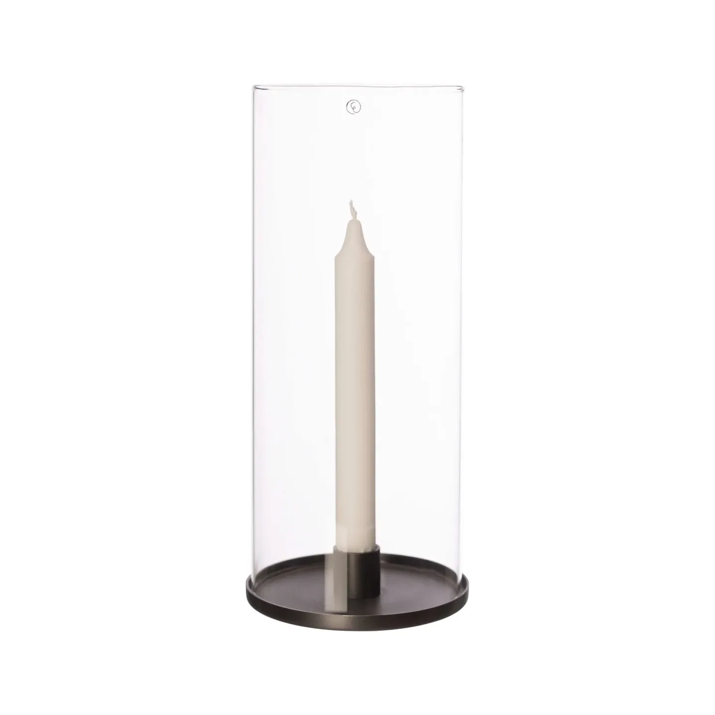 ERNST Ernst Windlicht für Stabkerzen 28 cm Schwarz Aluminium